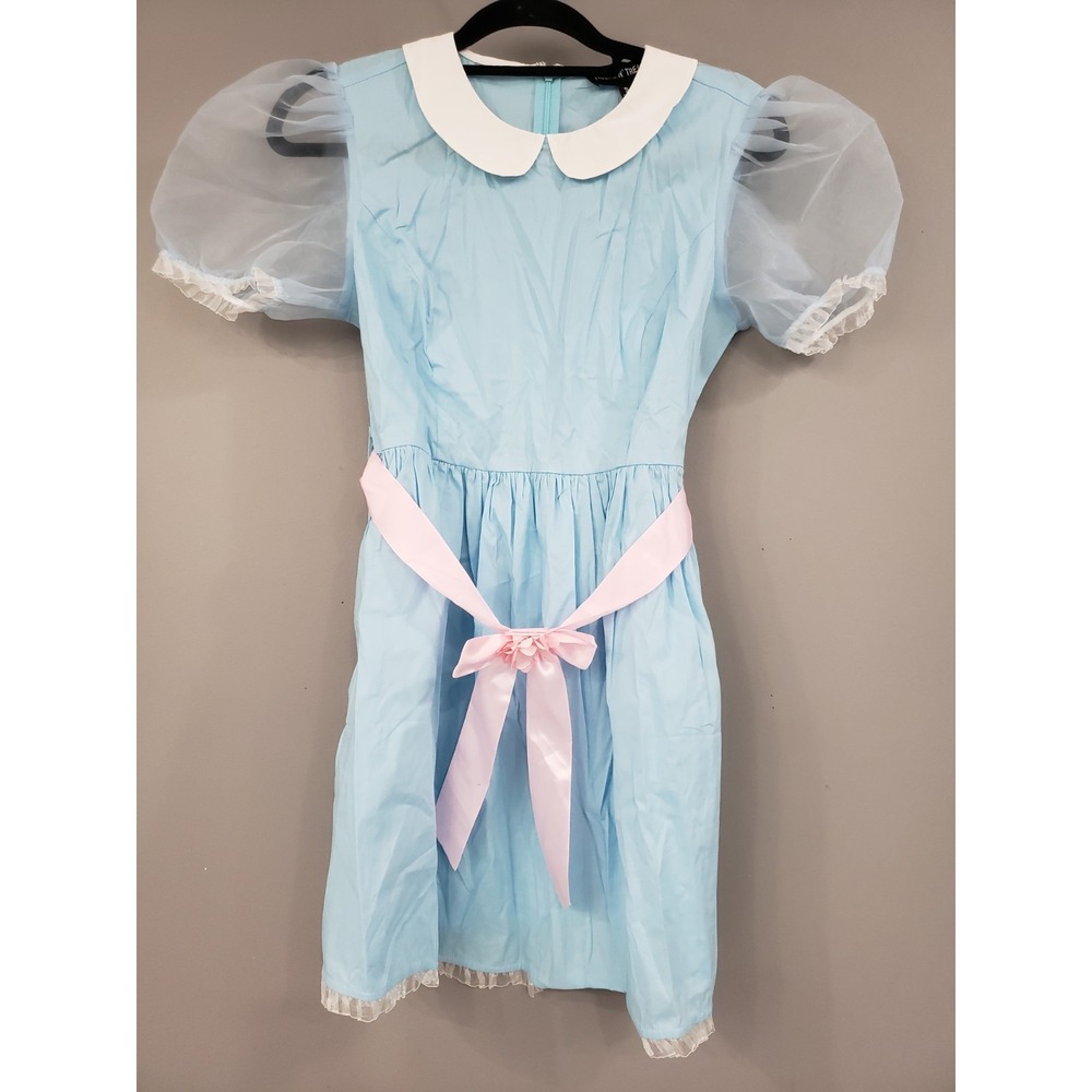 NWOT SMALL Dolls Kill Trickz N' Treatz The Shining Twin Dress baby blue babydoll